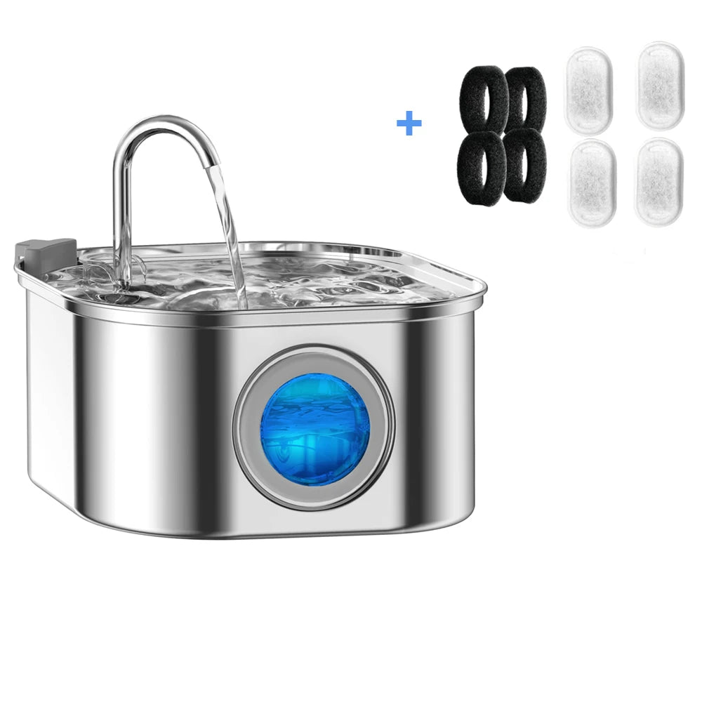 Stainless Steel Auto Pet Fountain
