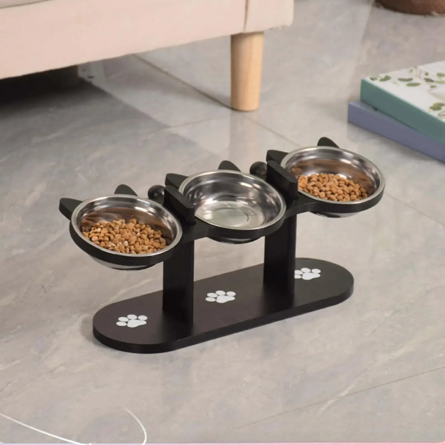 Elevated Bamboo Bowl Stand