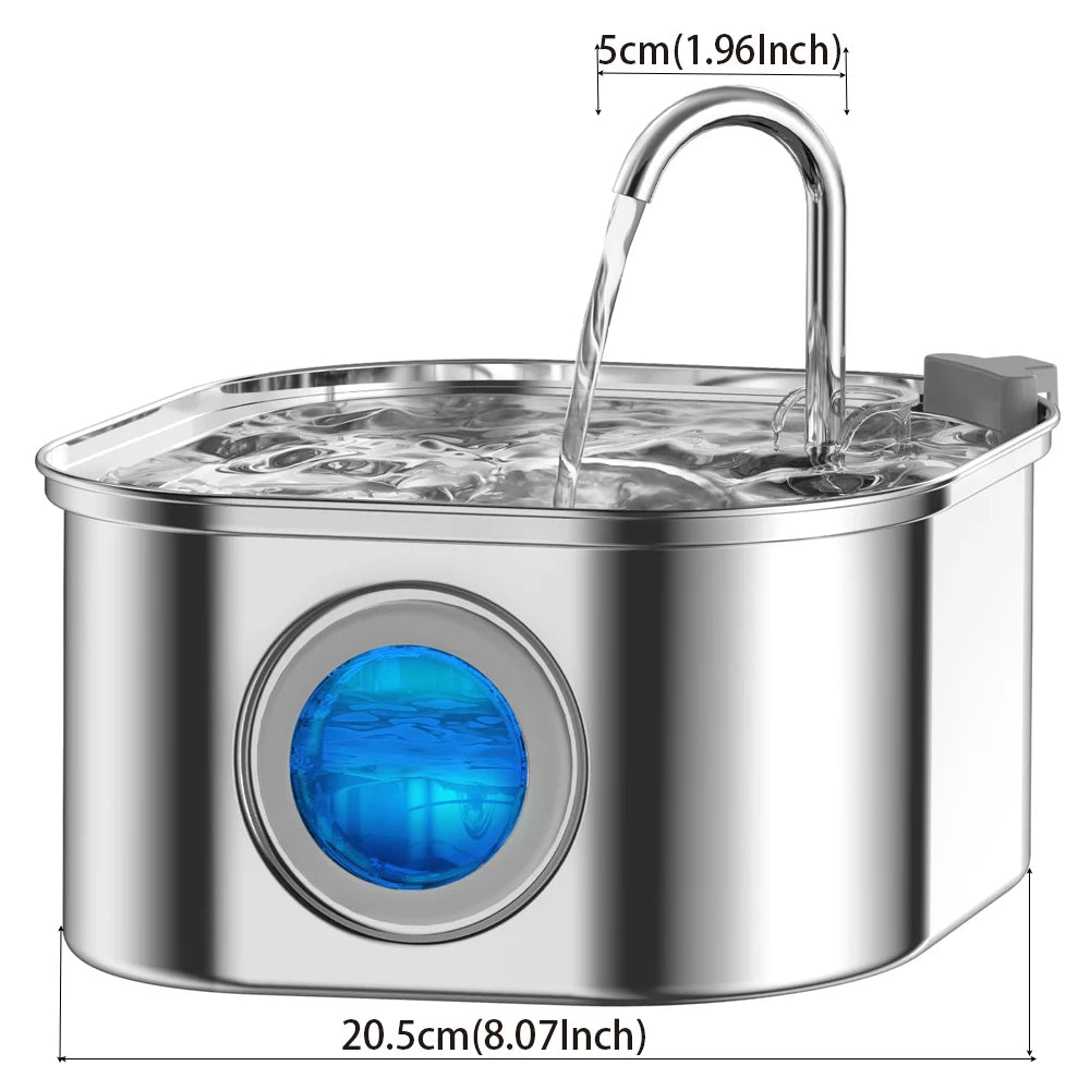 Stainless Steel Auto Pet Fountain