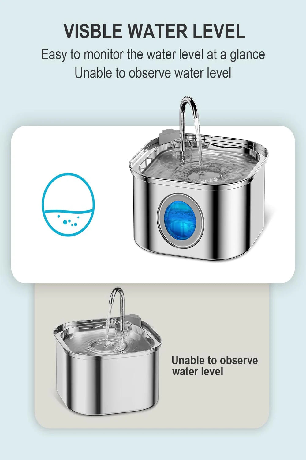 Stainless Steel Auto Pet Fountain