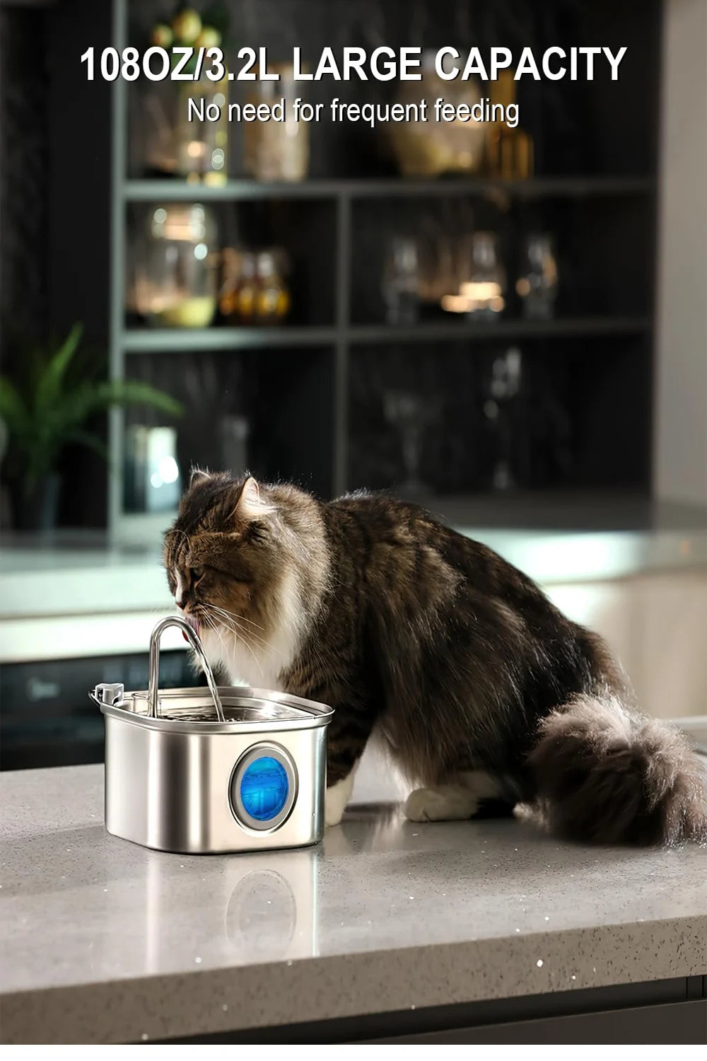 Stainless Steel Auto Pet Fountain